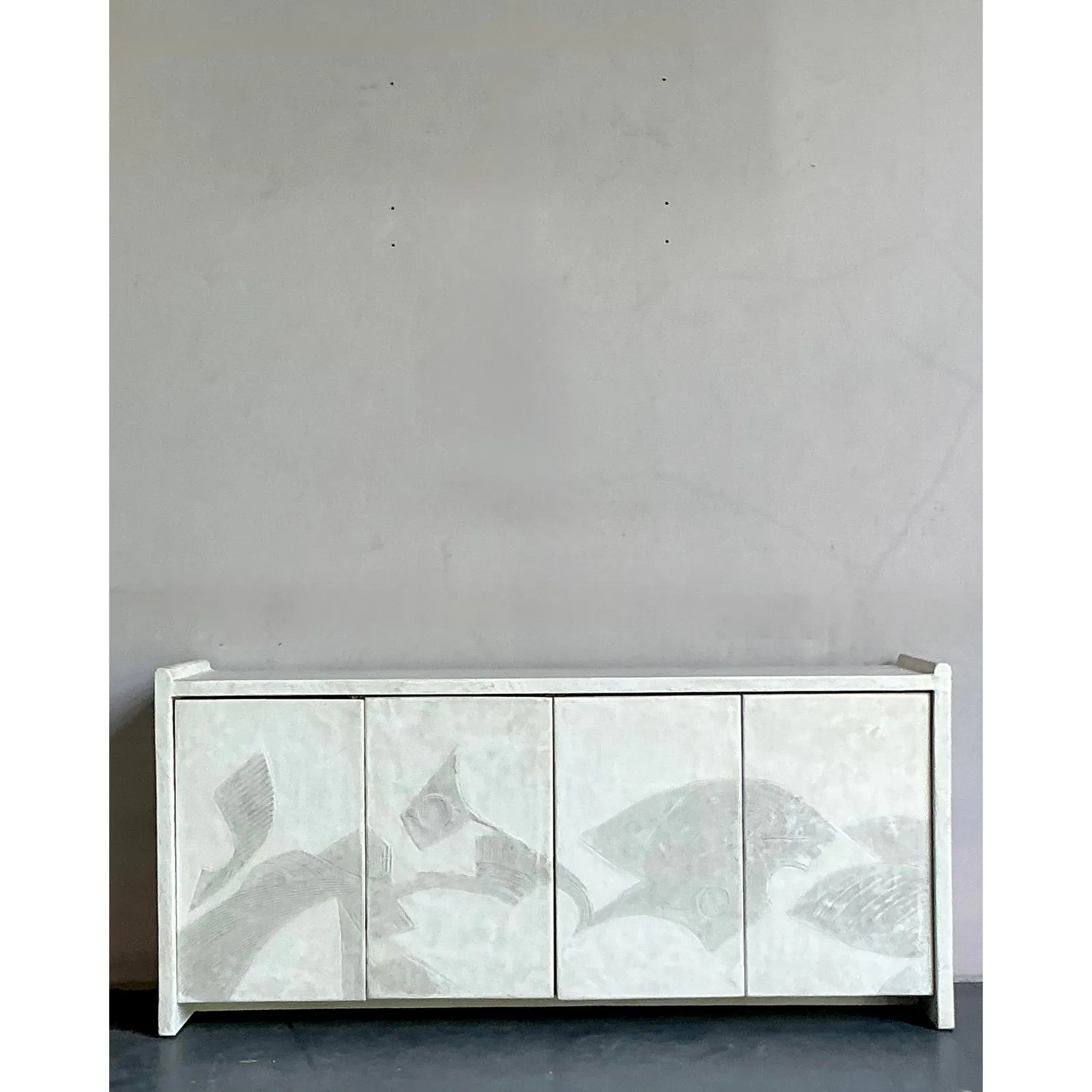 Vintage Boho 1970s French Plaster Credenza — additional photo 1