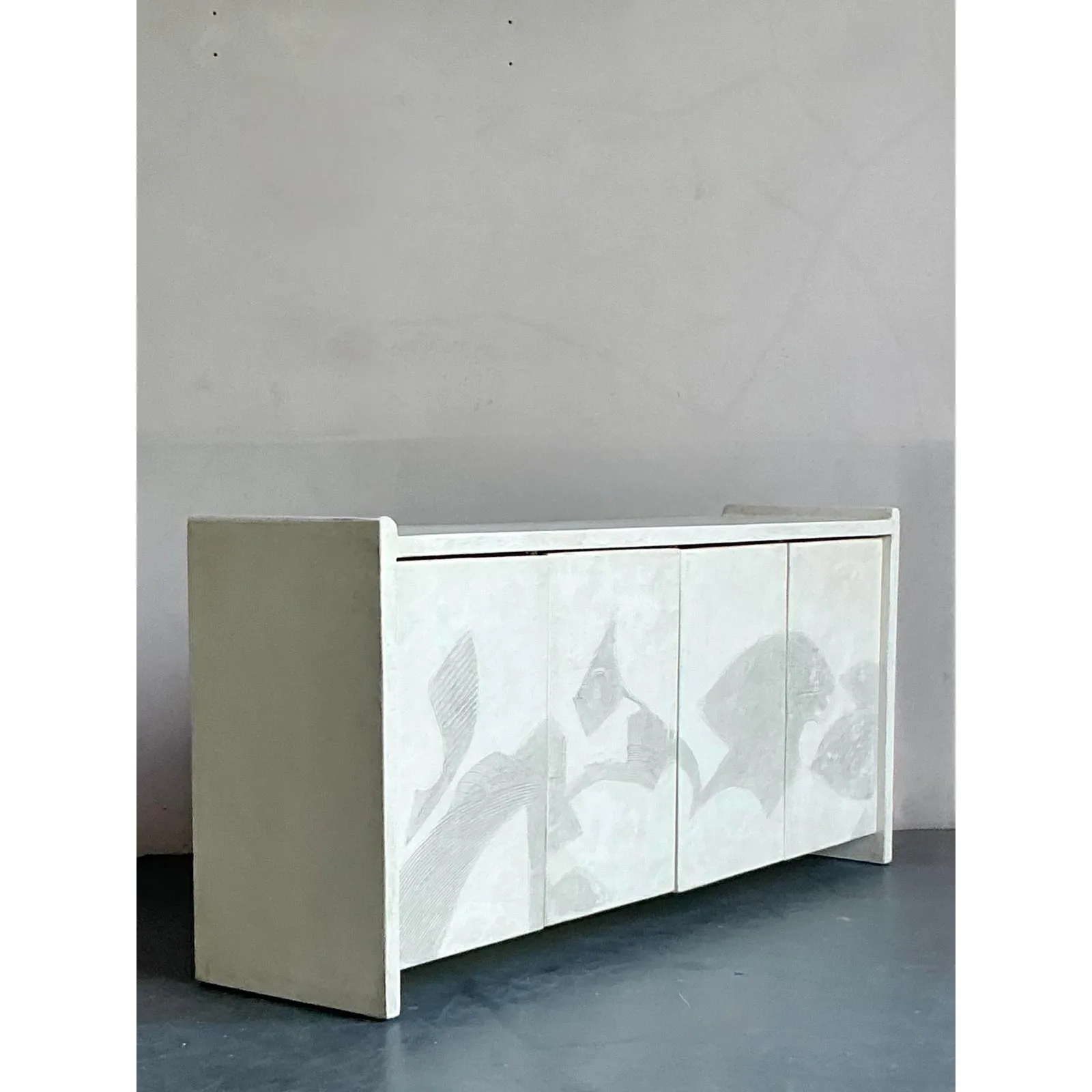 Vintage Boho 1970s French Plaster Credenza — additional photo 4