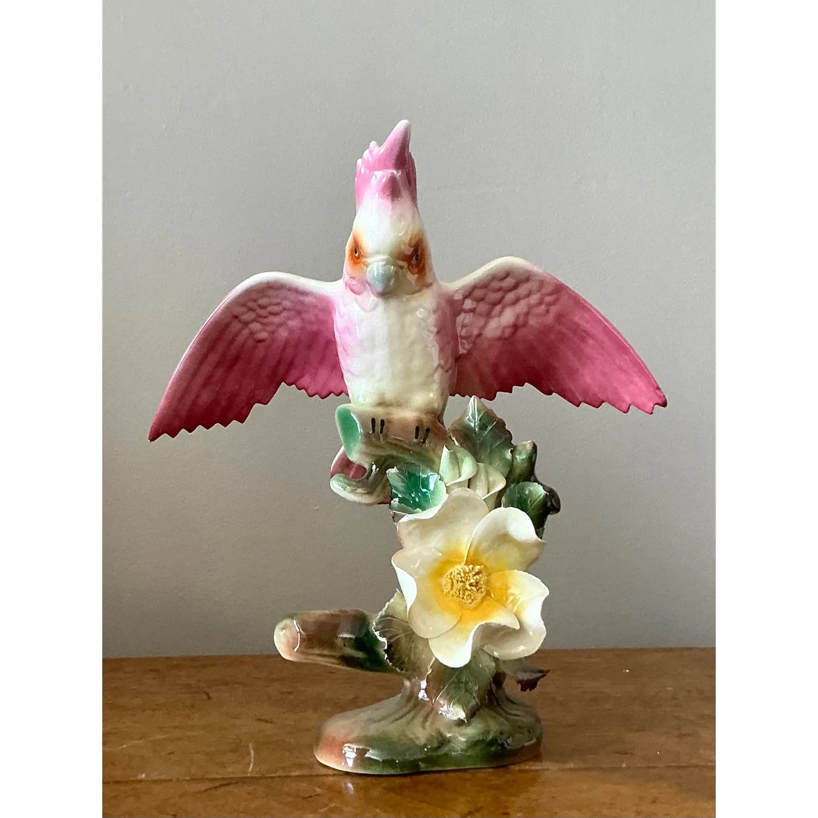 Vintage Regency Glazed Ceramic Bird - Ceramic, 10W x 11.25H — additional photo 2