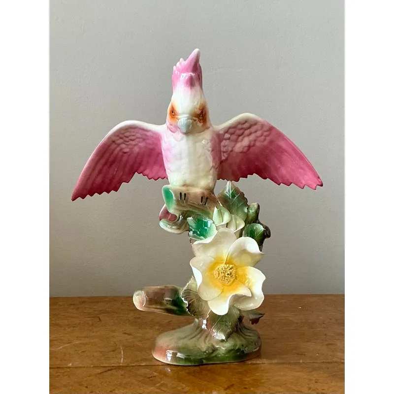 Vintage Regency Glazed Ceramic Bird - Ceramic, 10W x 11.25H — additional photo 2