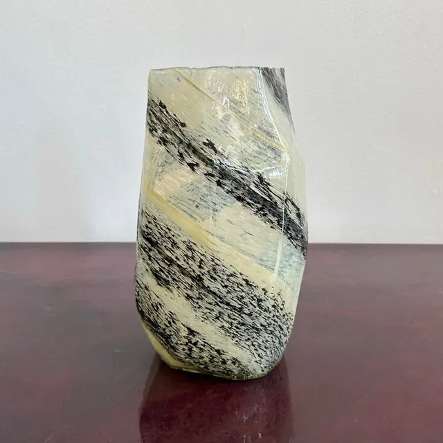 Vintage Boho Asymmetrical Glass Vase — additional photo 4