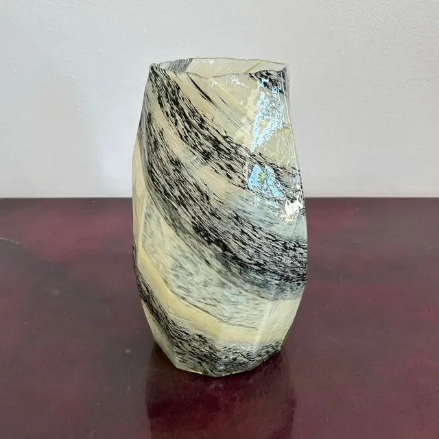 Vintage Boho Asymmetrical Glass Vase — additional photo 6