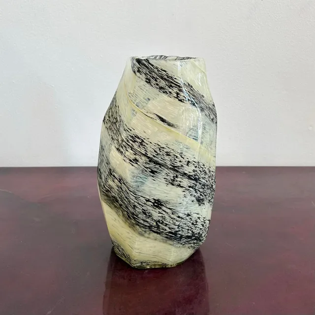 Vintage Boho Asymmetrical Glass Vase — additional photo 7