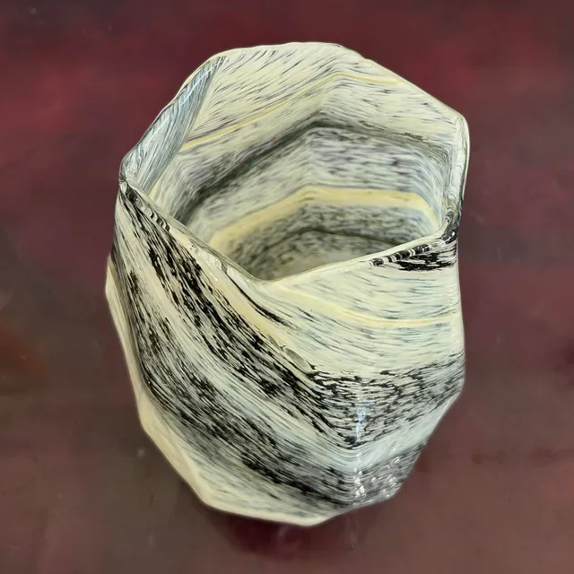 Vintage Boho Asymmetrical Glass Vase — additional photo 8