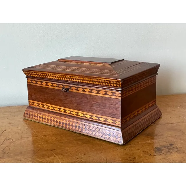 Vintage Boho 19th Century Marquetry Box — additional photo 3