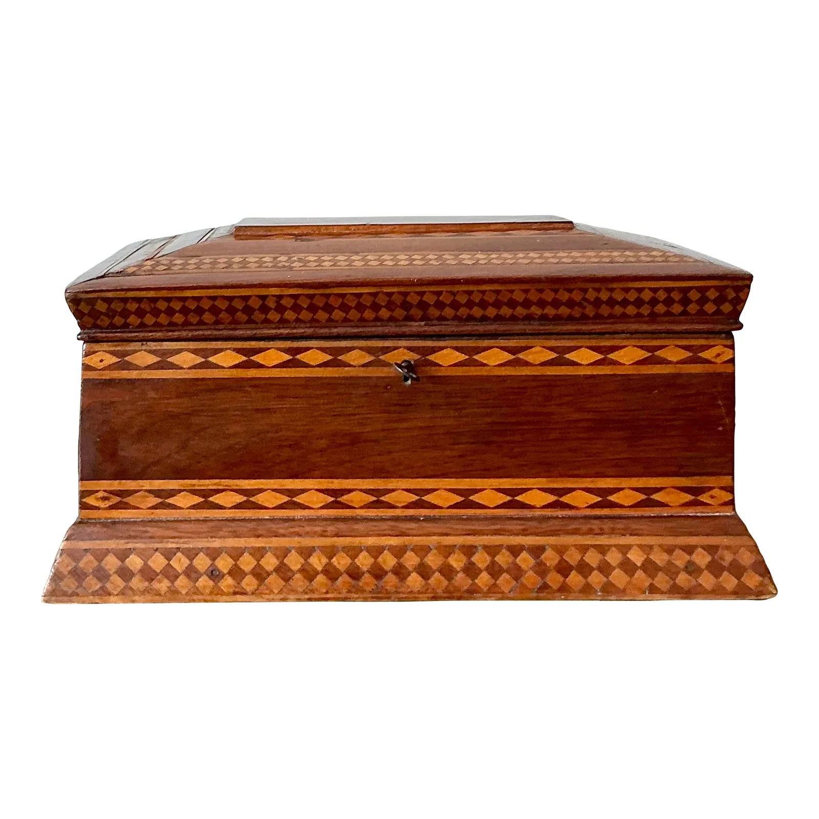 Vintage Boho 19th Century Marquetry Box — additional photo 1