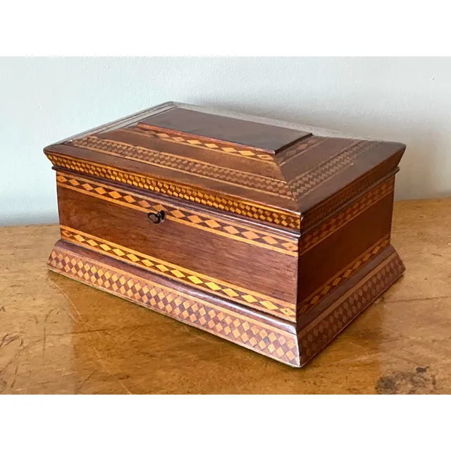 Vintage Boho 19th Century Marquetry Box — additional photo 7
