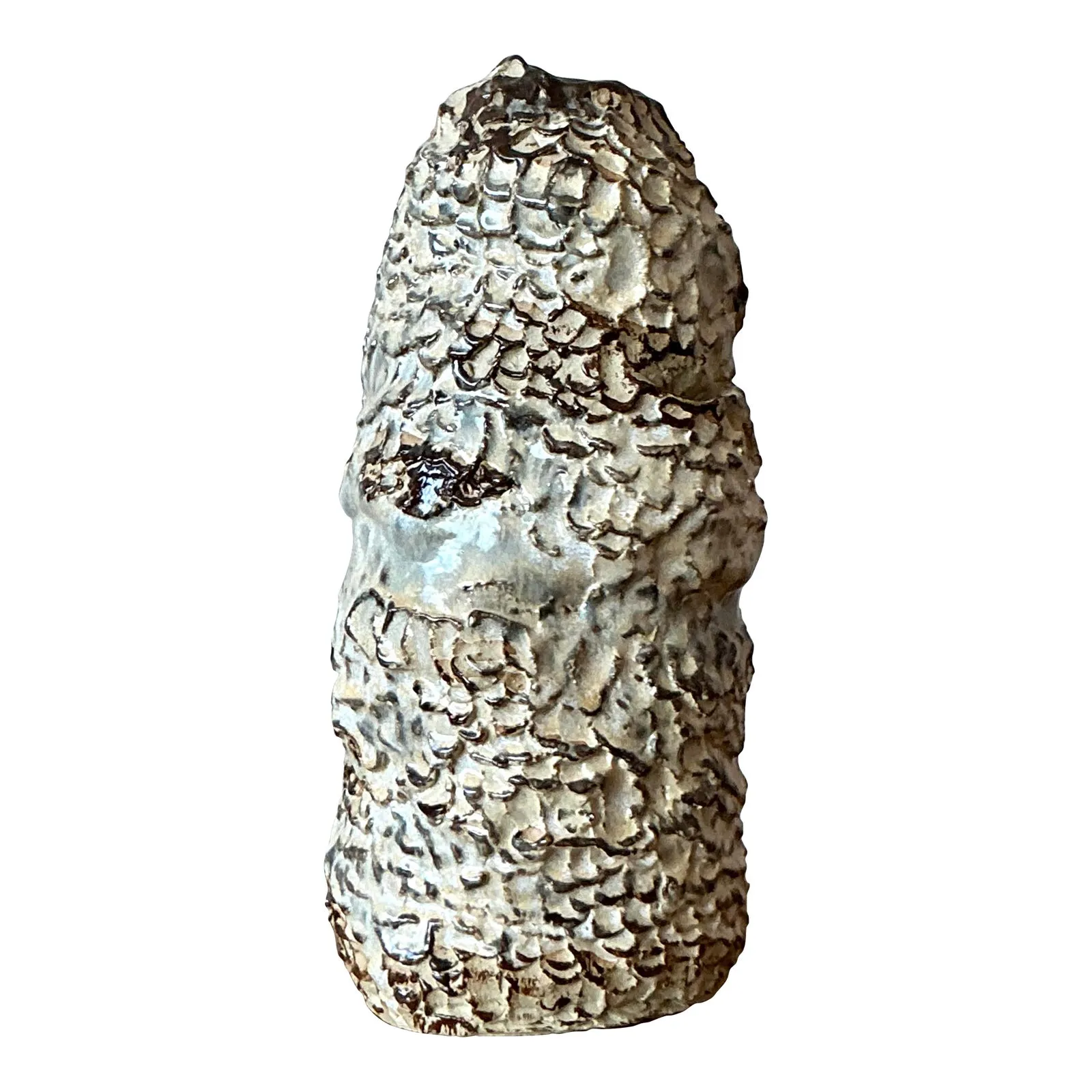 Vintage Boho Original Studio Pottery Vase - Ceramic, 6W x 13H — additional photo 6