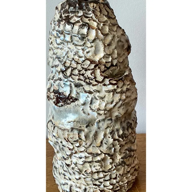 Vintage Boho Original Studio Pottery Vase - Ceramic, 6W x 13H — additional photo 5