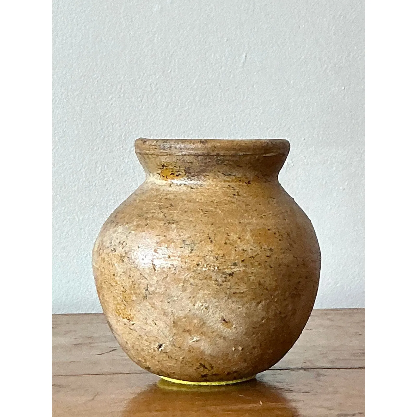 Vintage Boho Original Studio Pottery Vase - Ceramic, 5W x 5H — additional photo 1