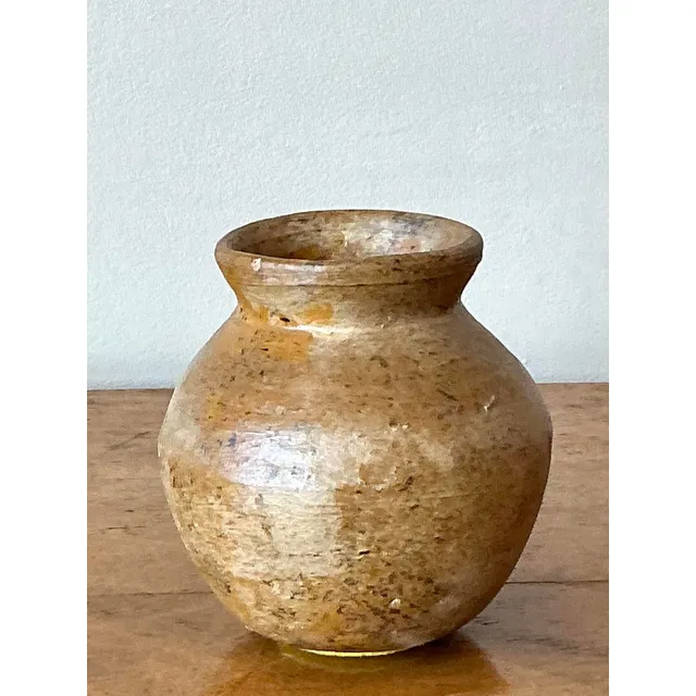 Vintage Boho Original Studio Pottery Vase - Ceramic, 5W x 5H — additional photo 6