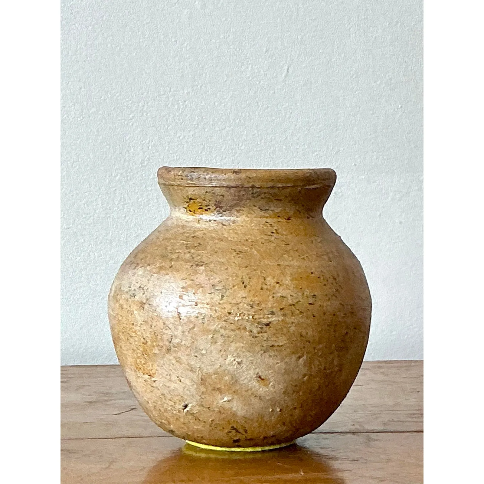 Vintage Boho Original Studio Pottery Vase - Ceramic, 5W x 5H — additional photo 2