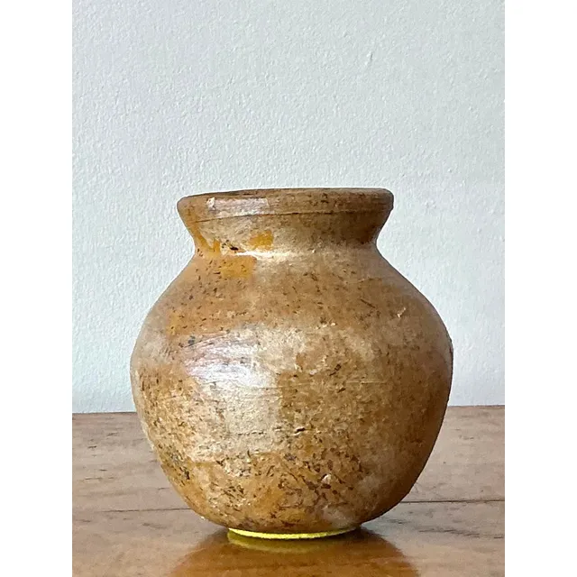 Vintage Boho Original Studio Pottery Vase - Ceramic, 5W x 5H — additional photo 3