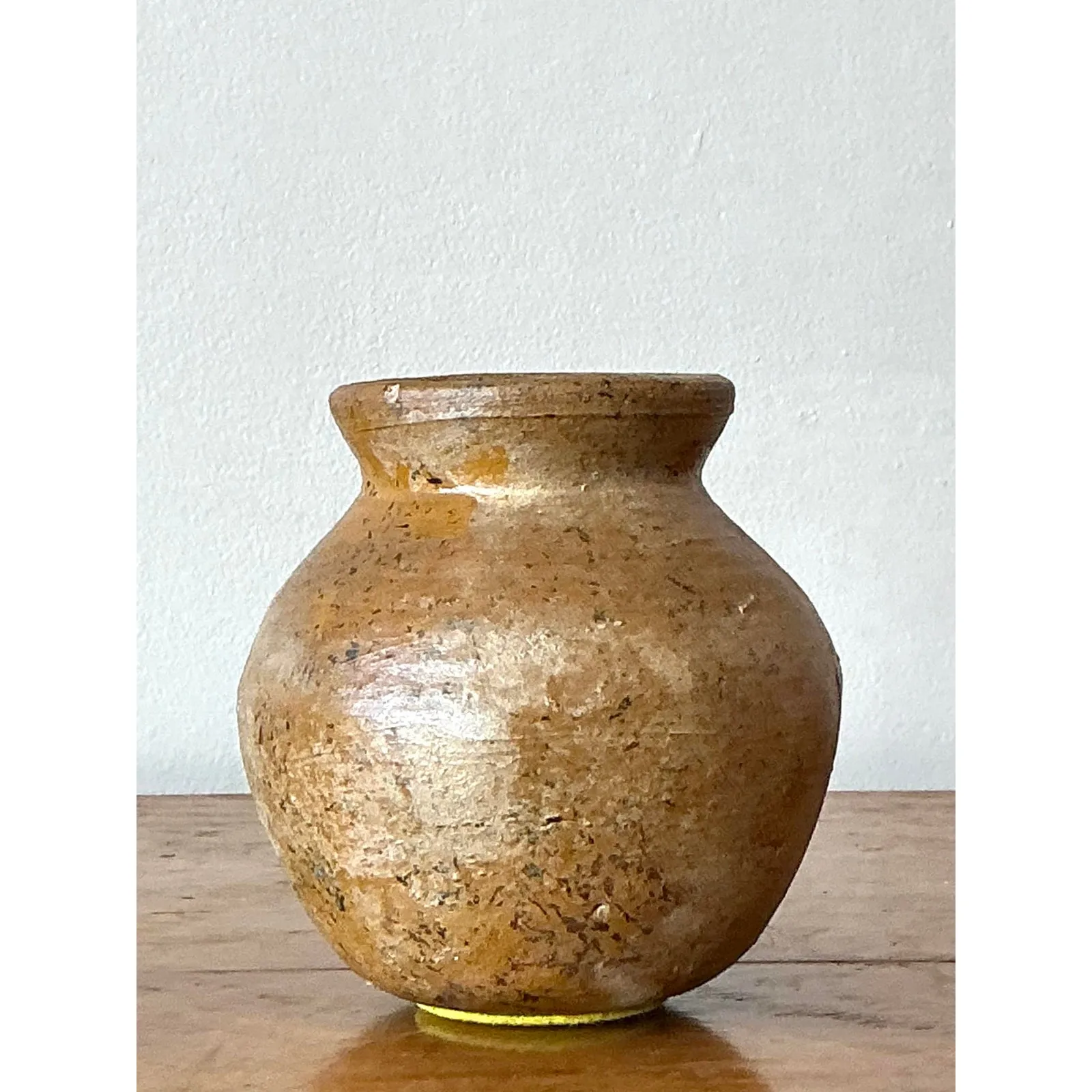 Vintage Boho Original Studio Pottery Vase - Ceramic, 5W x 5H — additional photo 4