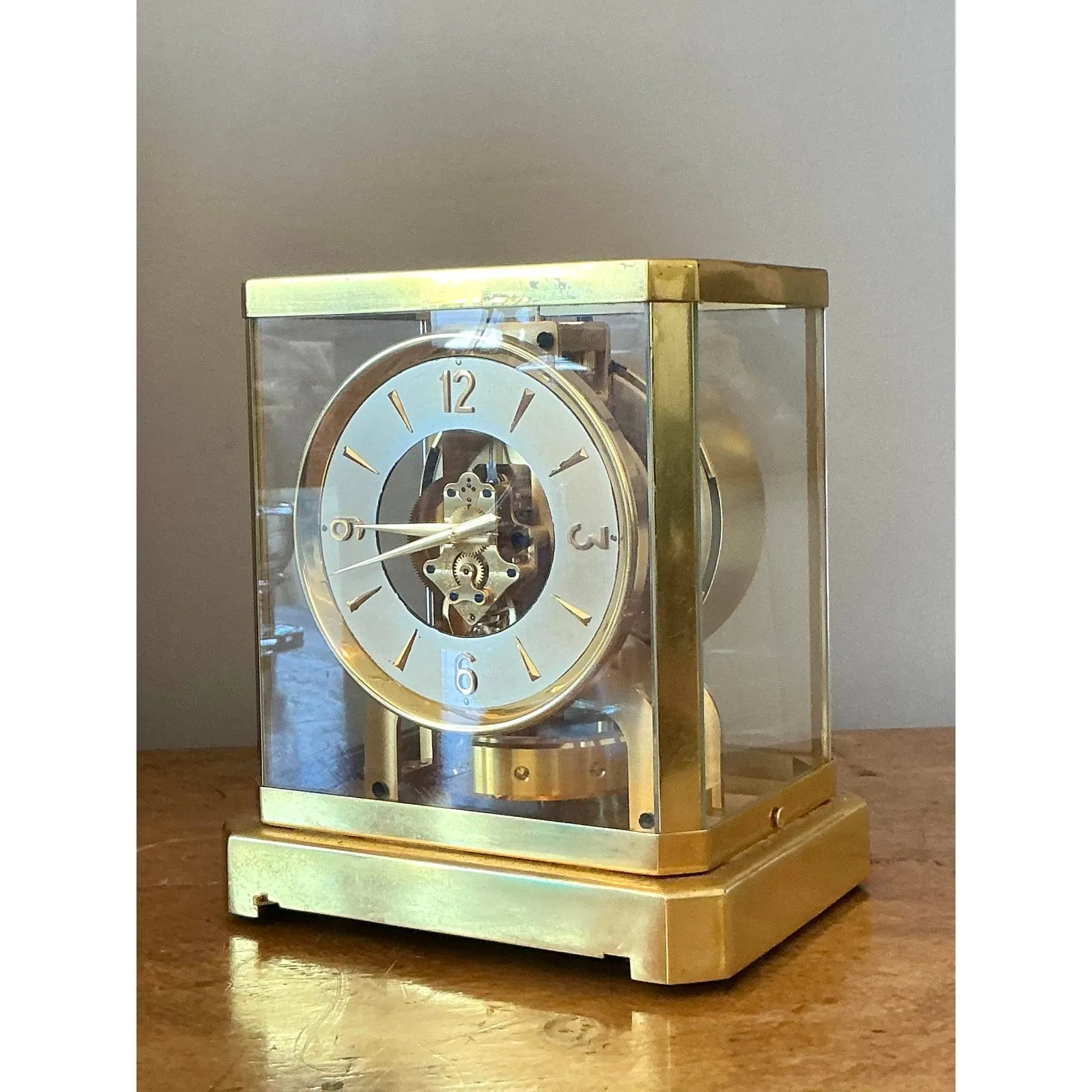 Vintage Swiss LeCoultere Brass Clock — additional photo 7