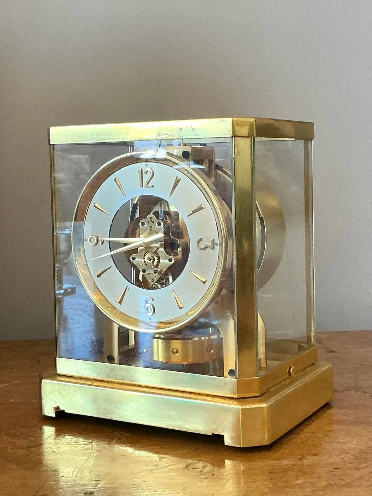 Vintage Swiss LeCoultere Brass Clock — additional photo 7