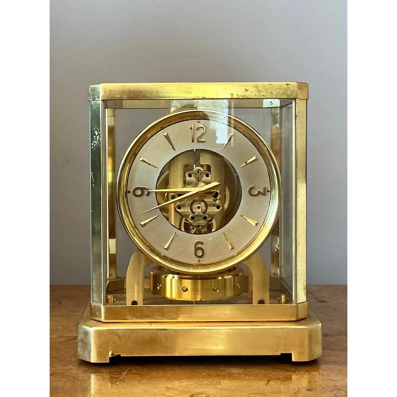 Vintage Swiss LeCoultere Brass Clock — additional photo 5
