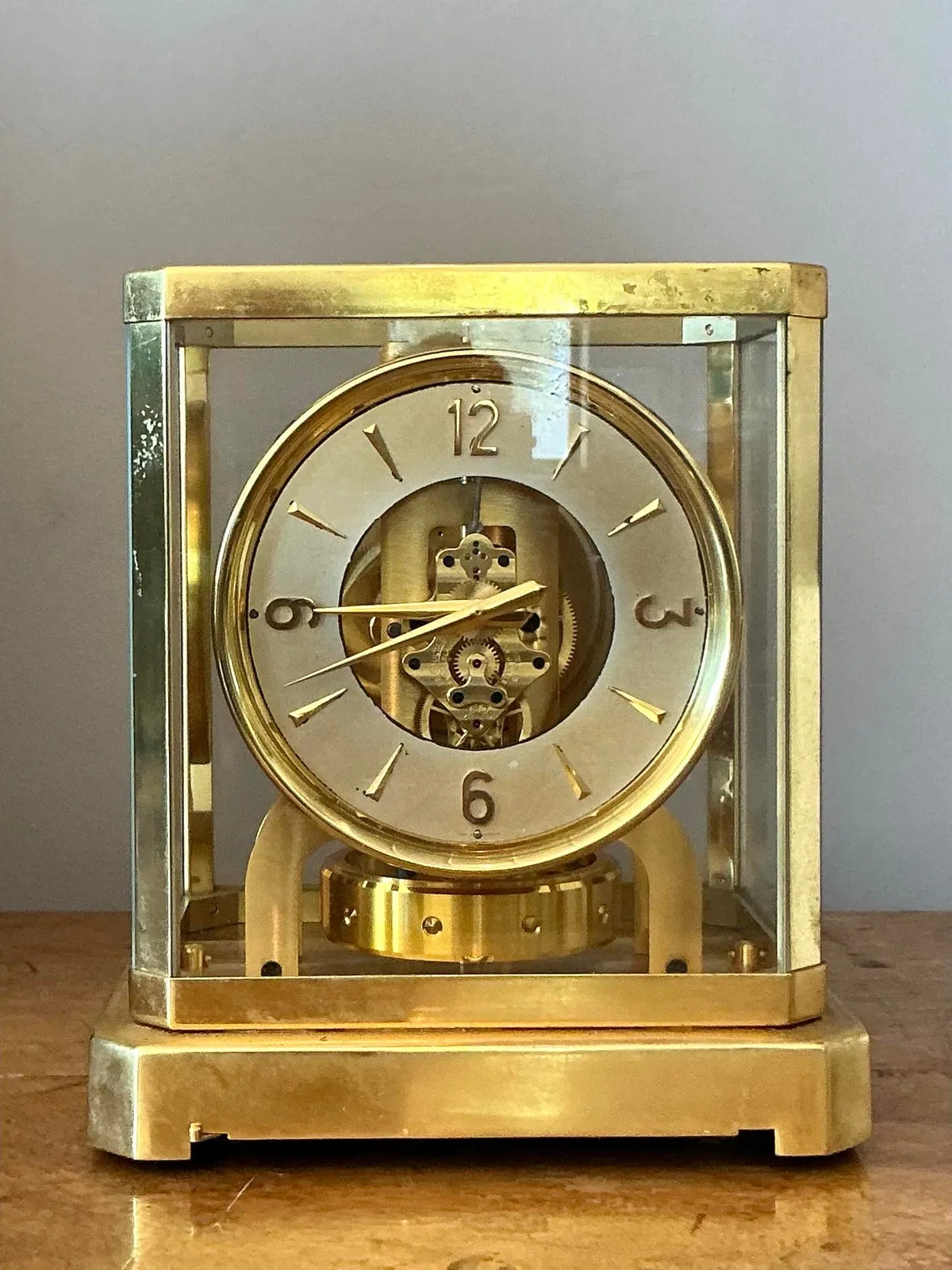 Vintage Swiss LeCoultere Brass Clock — additional photo 5