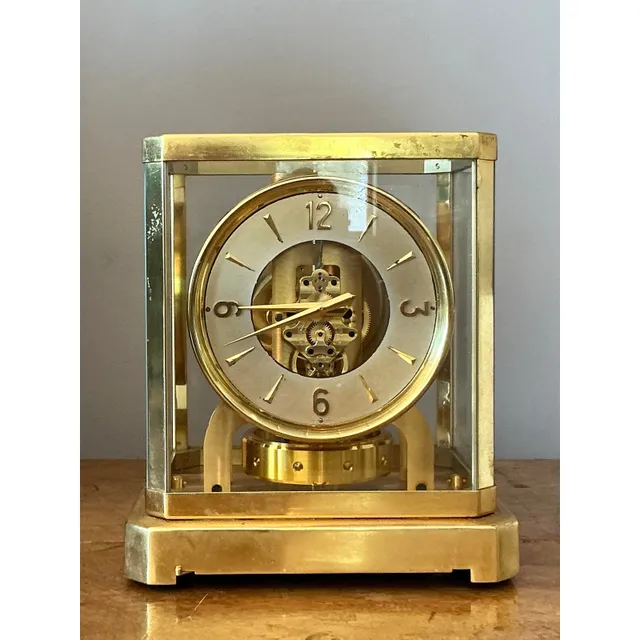 Vintage Swiss LeCoultere Brass Clock — additional photo 5