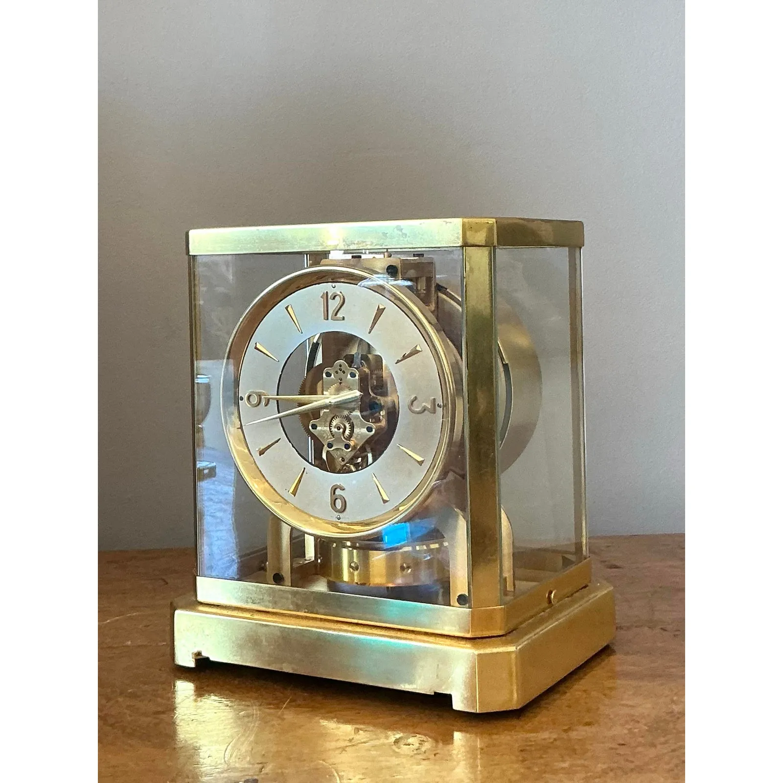 Vintage Swiss LeCoultere Brass Clock — additional photo 8