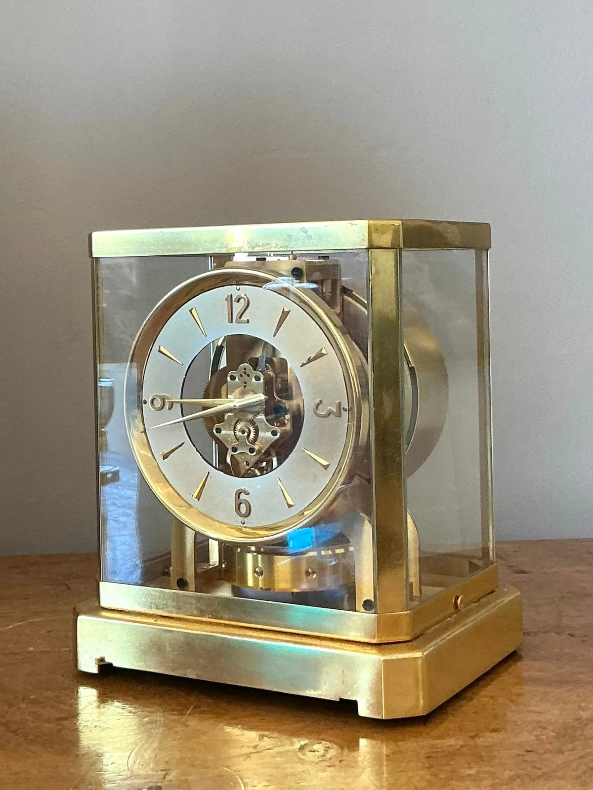 Vintage Swiss LeCoultere Brass Clock — additional photo 8