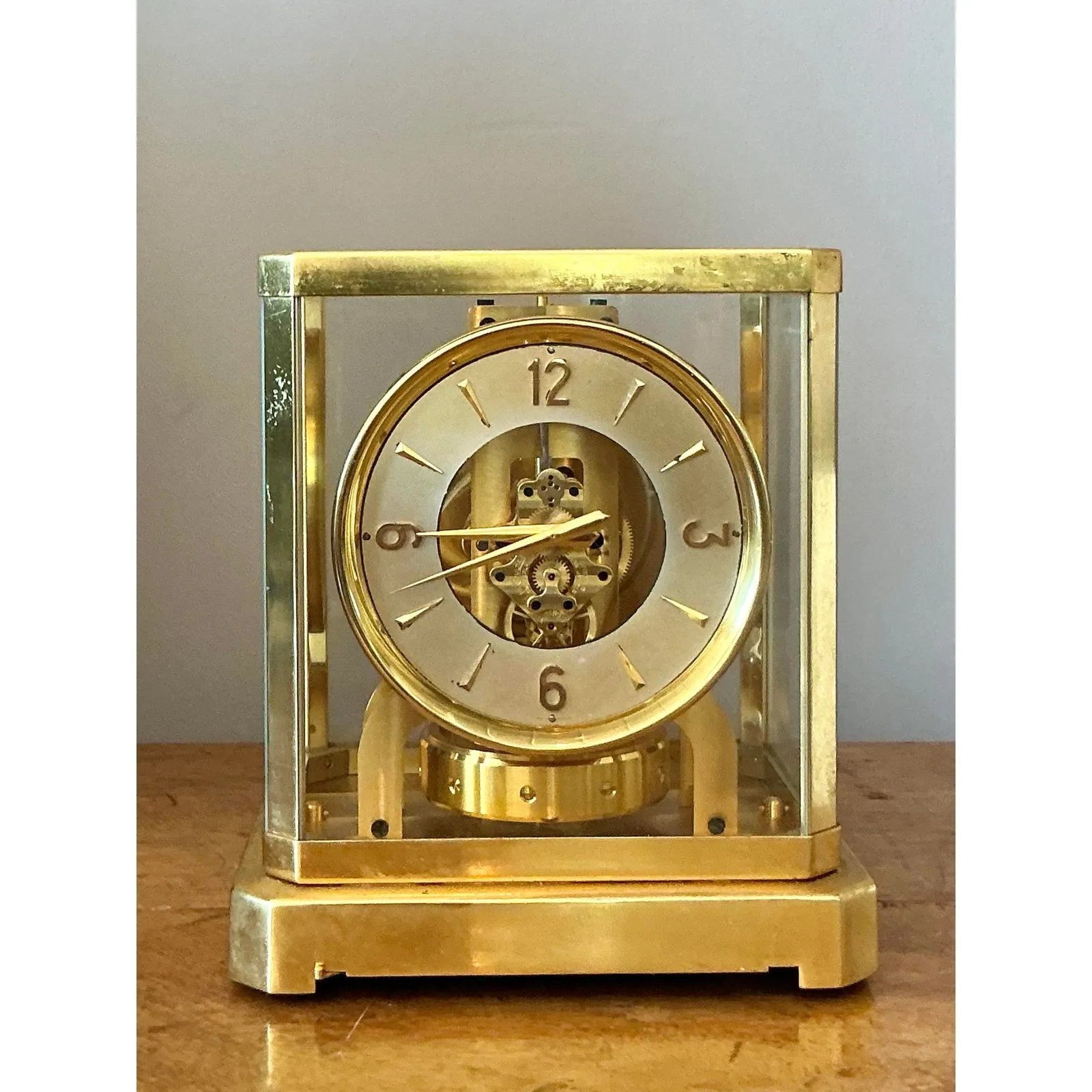 Vintage Swiss LeCoultere Brass Clock — additional photo 4