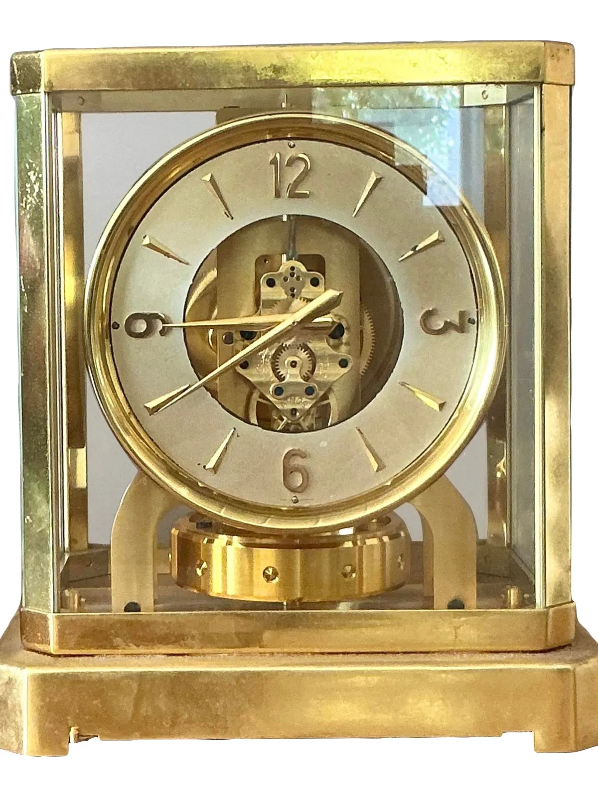 Vintage Swiss LeCoultere Brass Clock