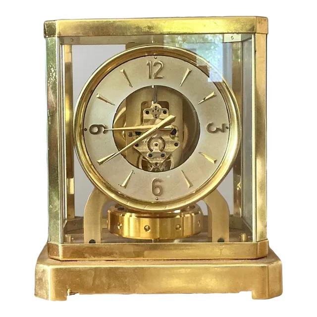 Vintage Swiss LeCoultere Brass Clock — additional photo 1