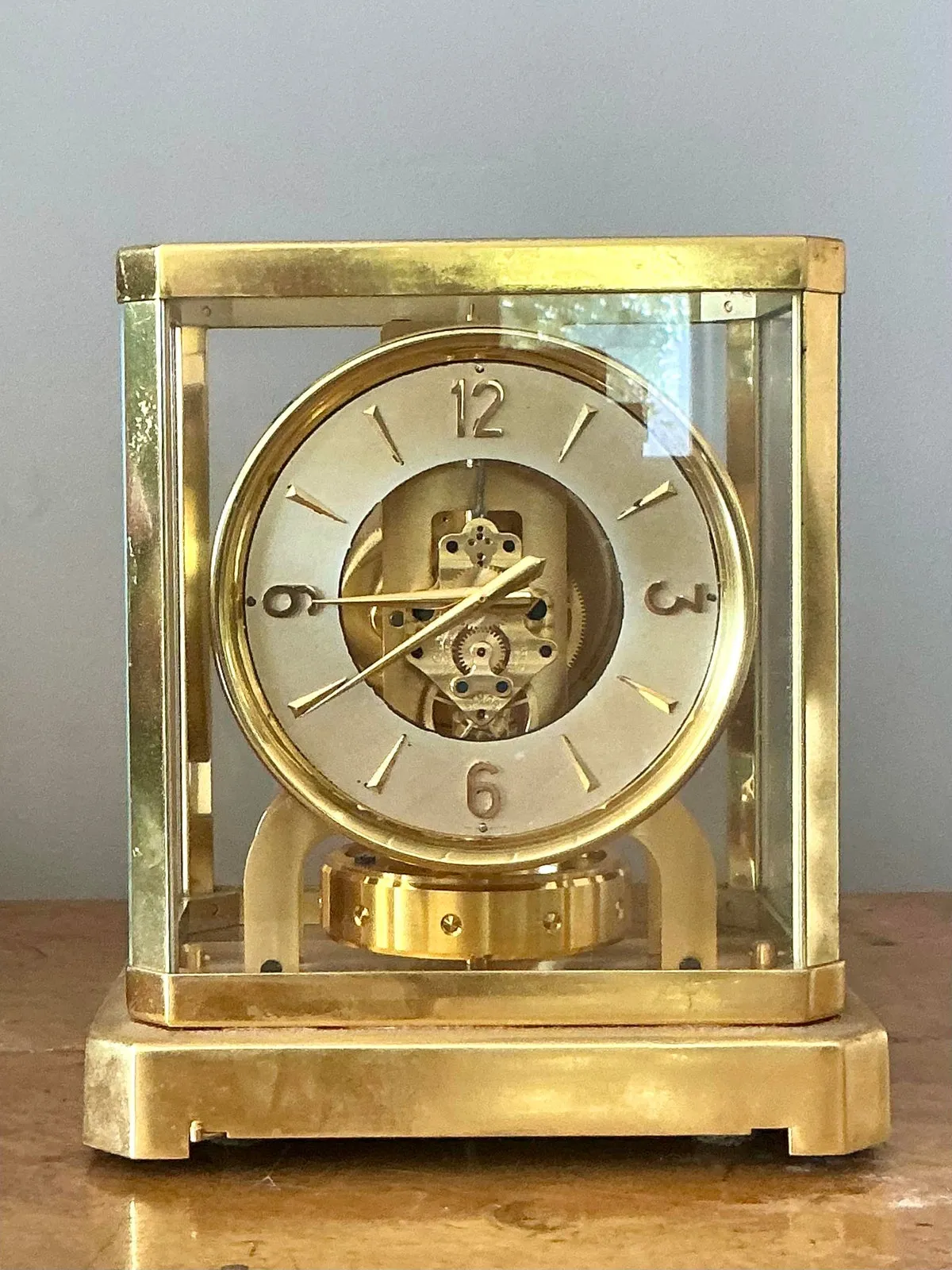 Vintage Swiss LeCoultere Brass Clock — additional photo 4