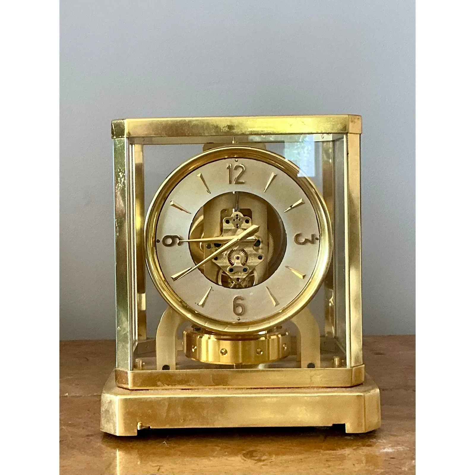 Vintage Swiss LeCoultere Brass Clock — additional photo 3