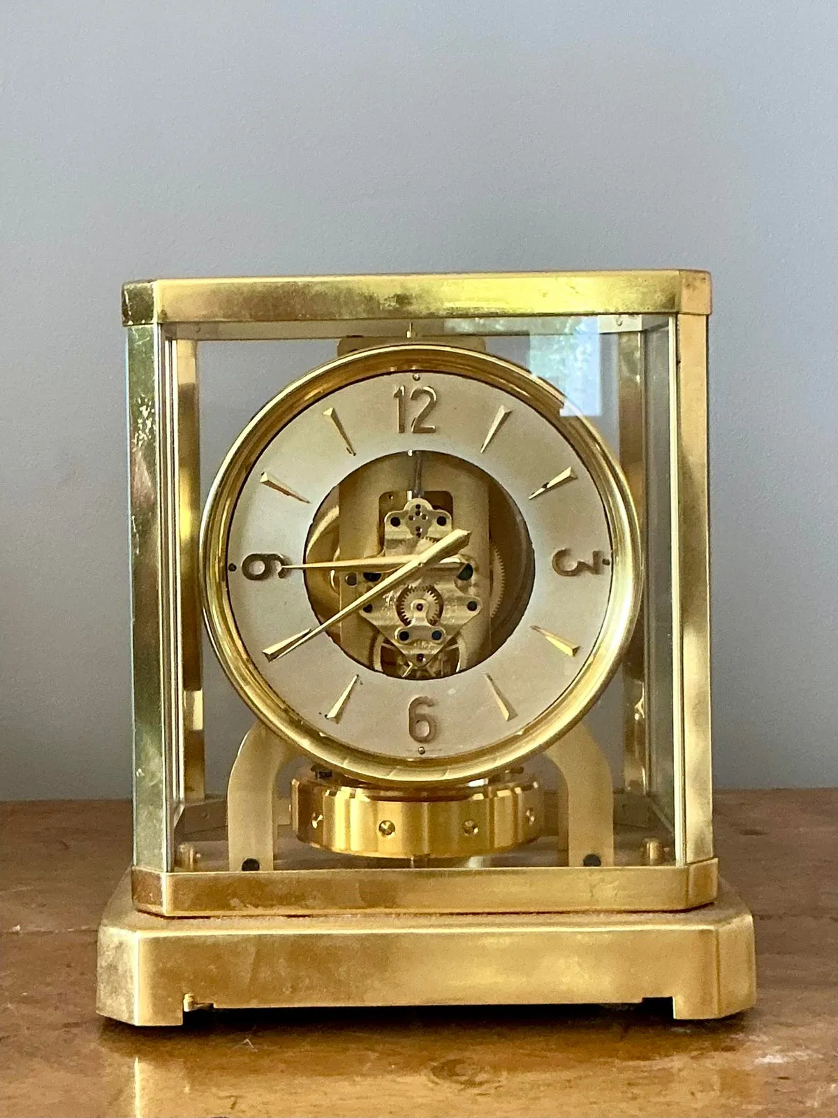 Vintage Swiss LeCoultere Brass Clock — additional photo 2