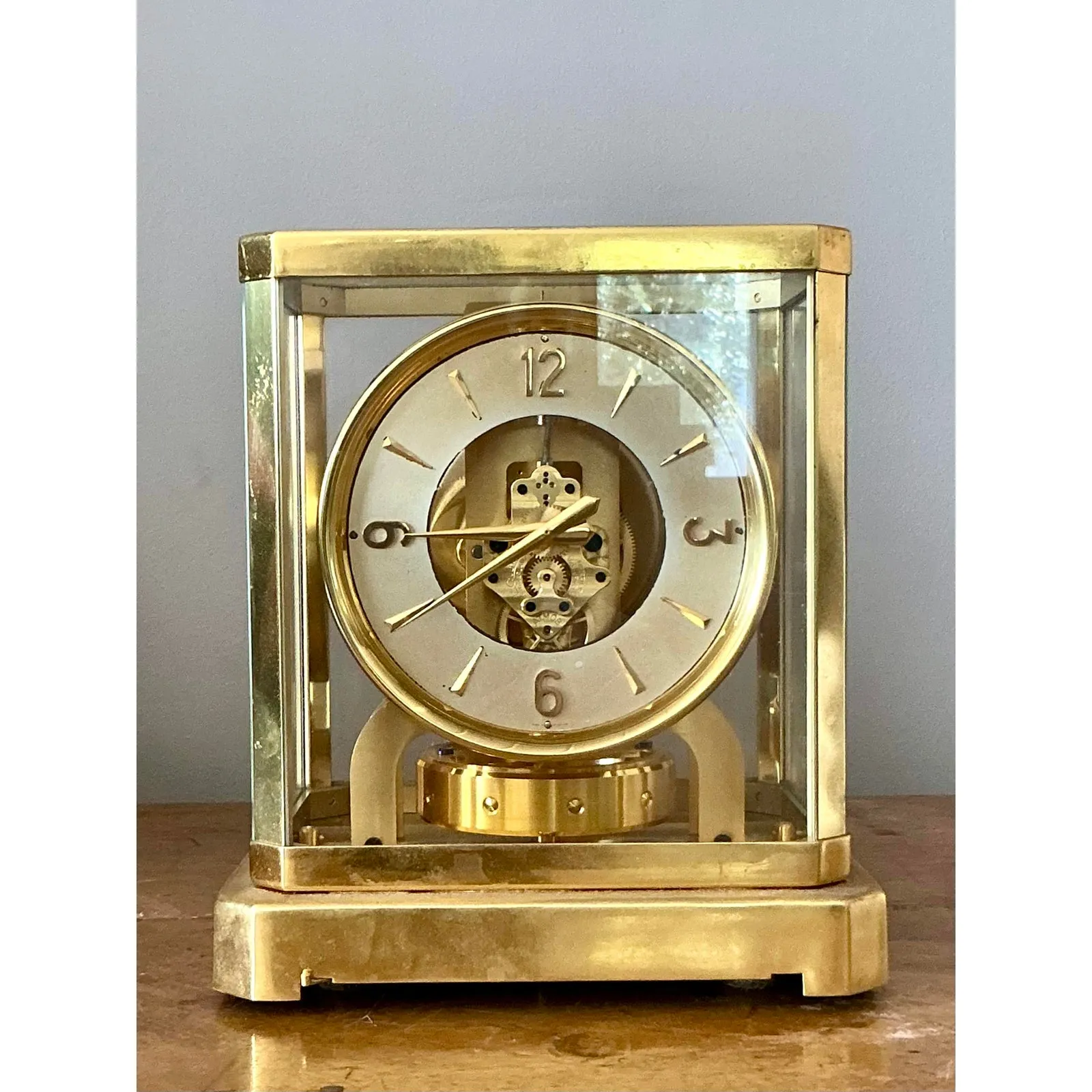 Vintage Swiss LeCoultere Brass Clock — additional photo 2
