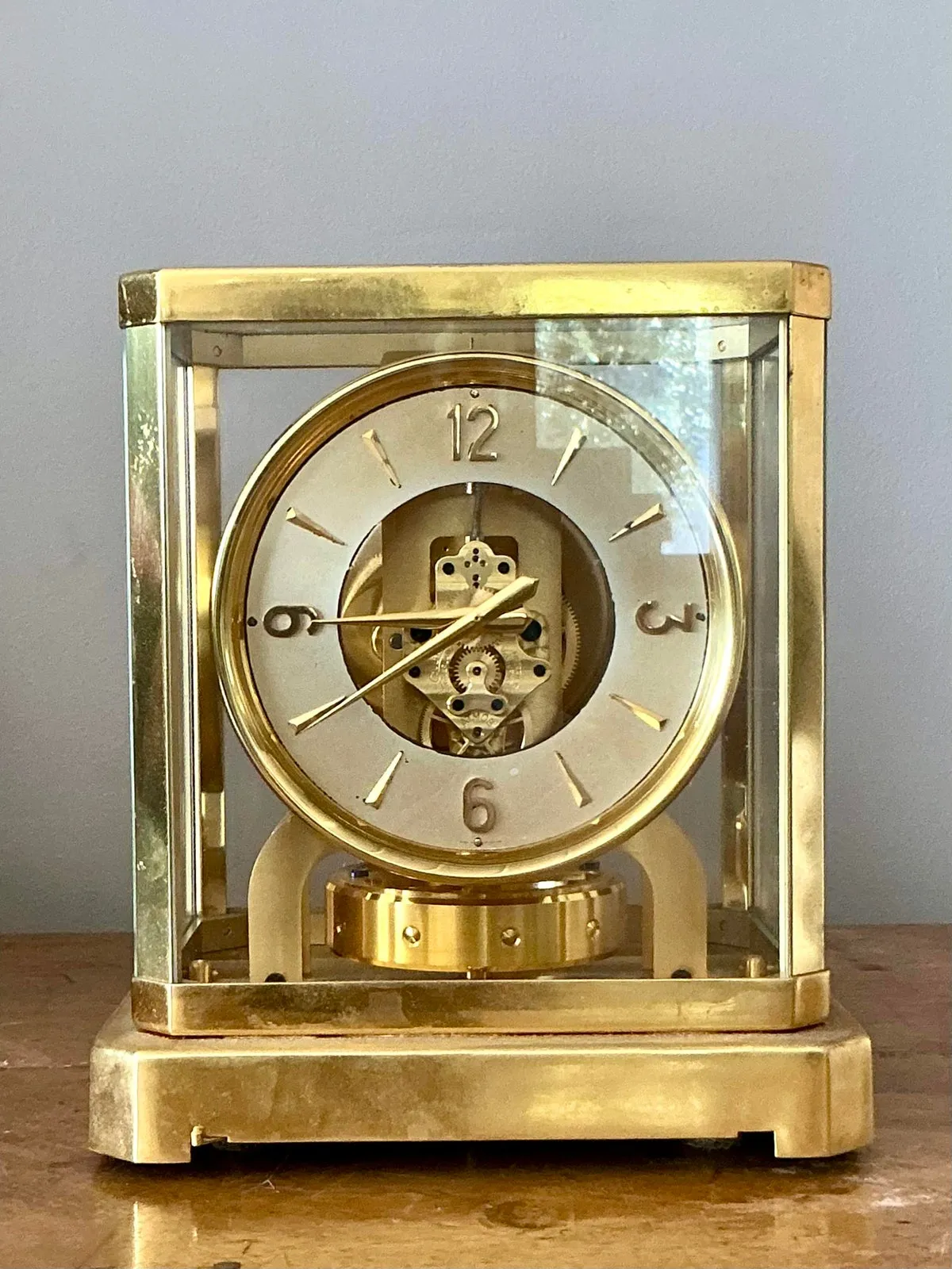 Vintage Swiss LeCoultere Brass Clock — additional photo 1