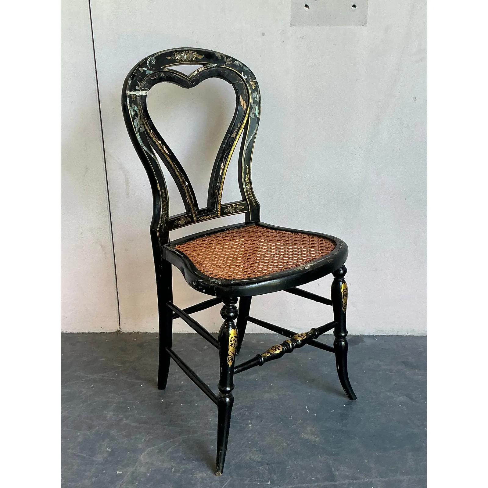 Vintage Regency Paper Mache Chair — additional photo 4