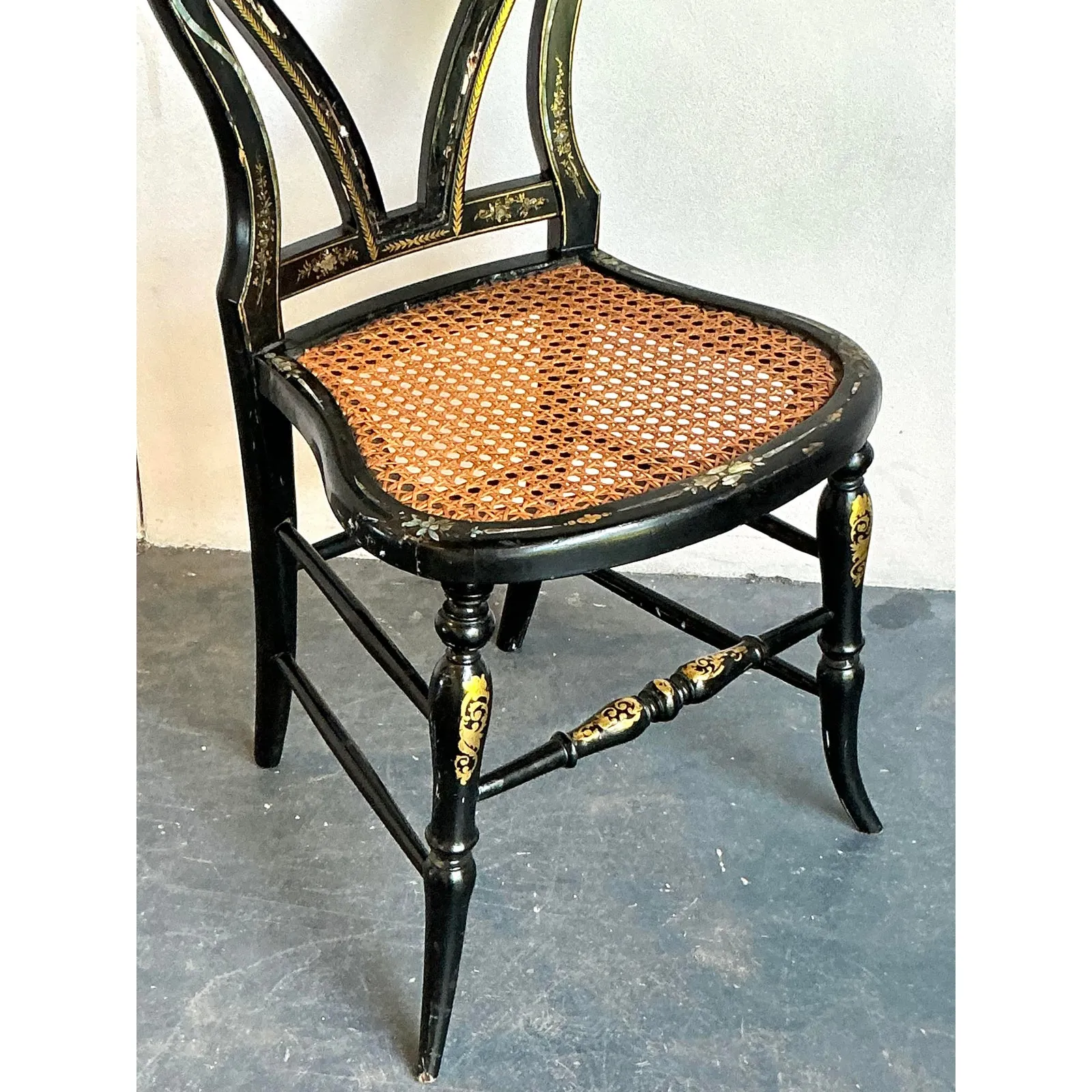Vintage Regency Paper Mache Chair — additional photo 6