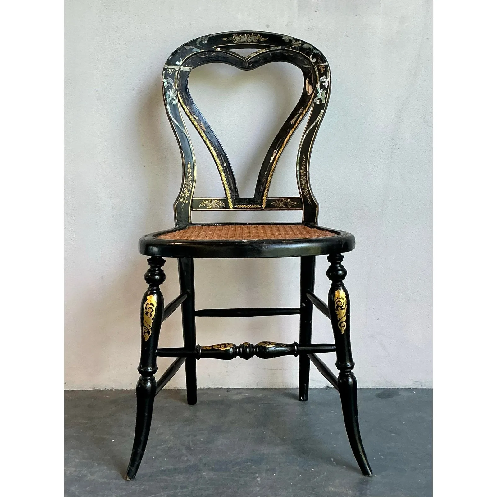 Vintage Regency Paper Mache Chair — additional photo 3