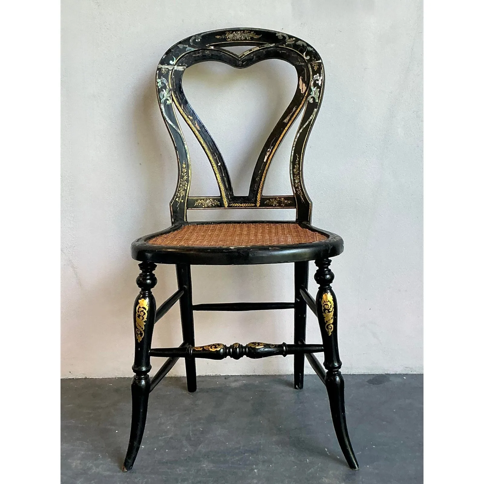 Vintage Regency Paper Mache Chair — additional photo 2