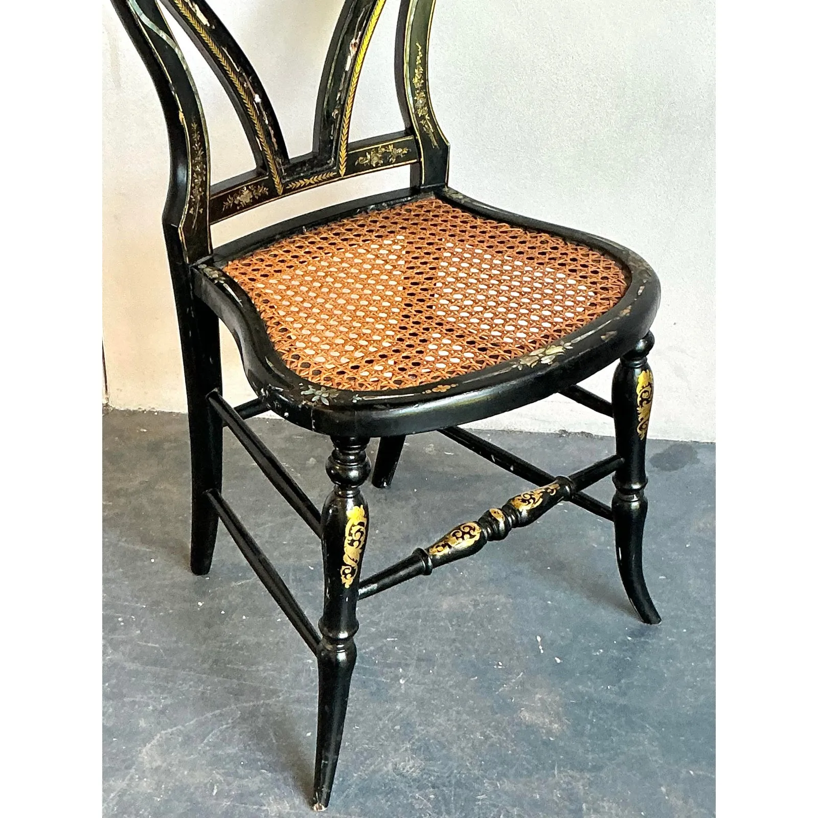 Vintage Regency Paper Mache Chair — additional photo 7