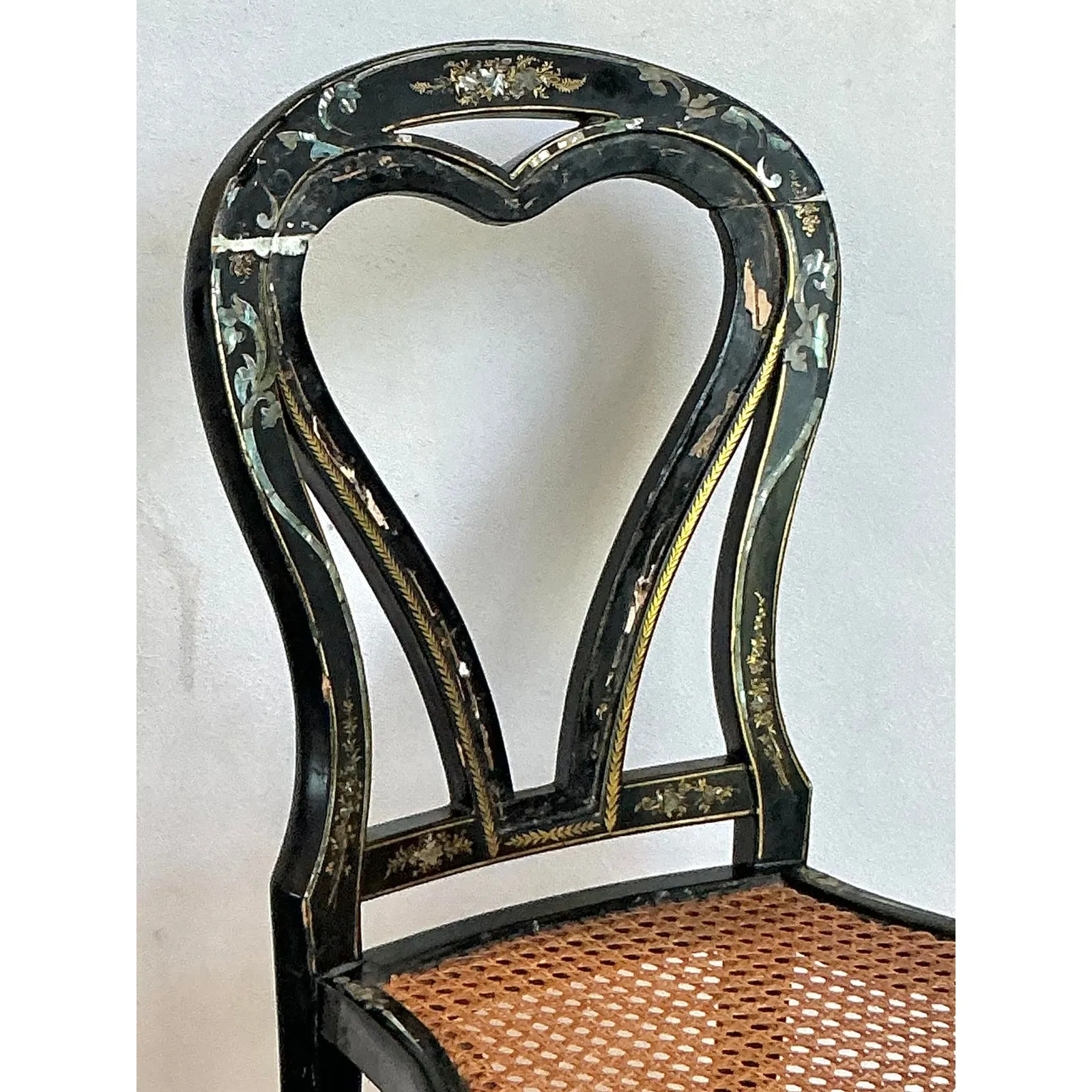 Vintage Regency Paper Mache Chair — additional photo 8