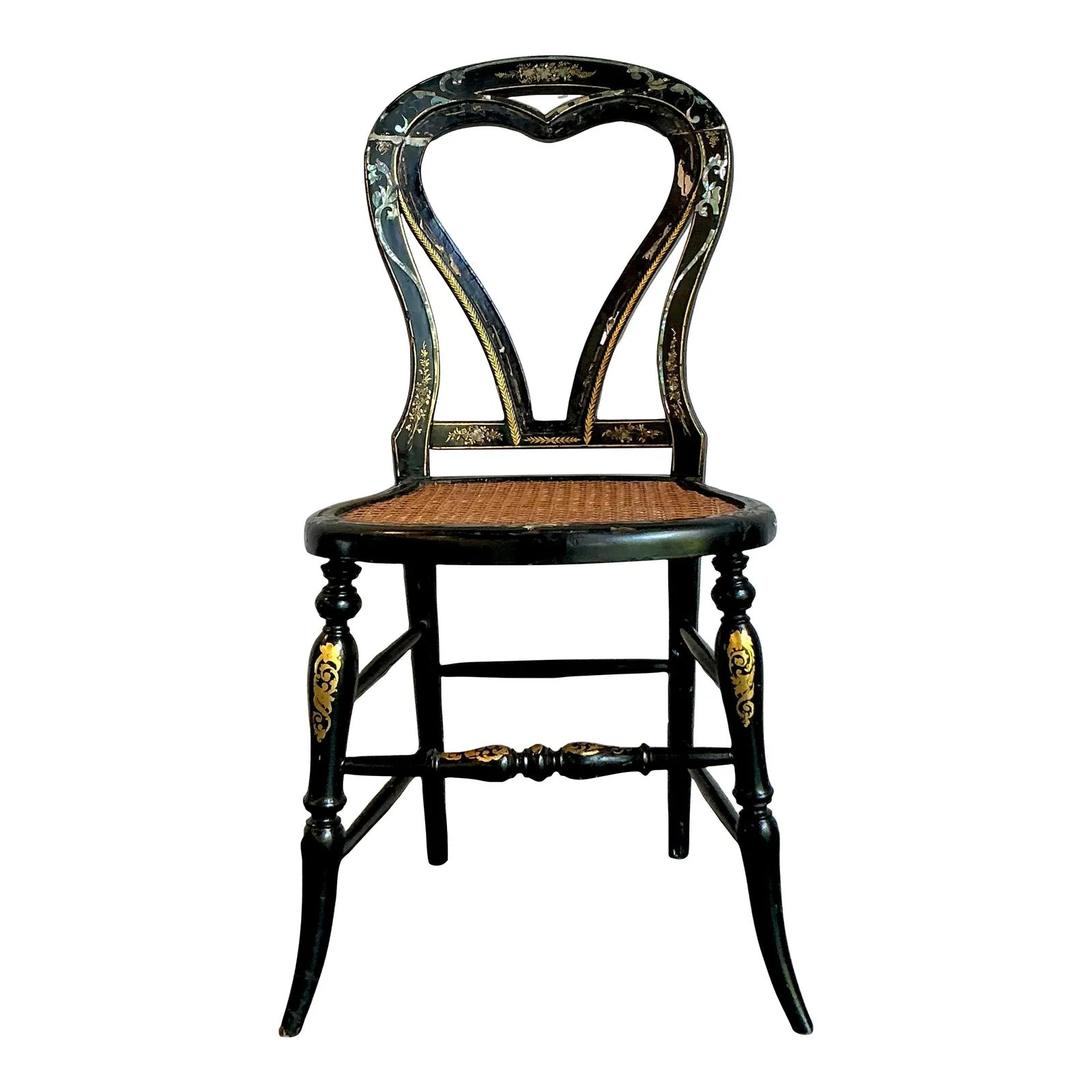 Vintage Regency Paper Mache Chair — additional photo 1