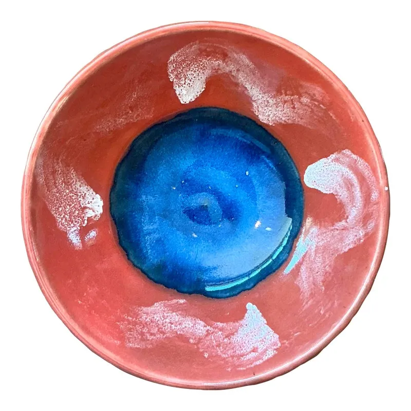 Vintage Boho Hand Painted Ceramic Bowl — additional photo 1