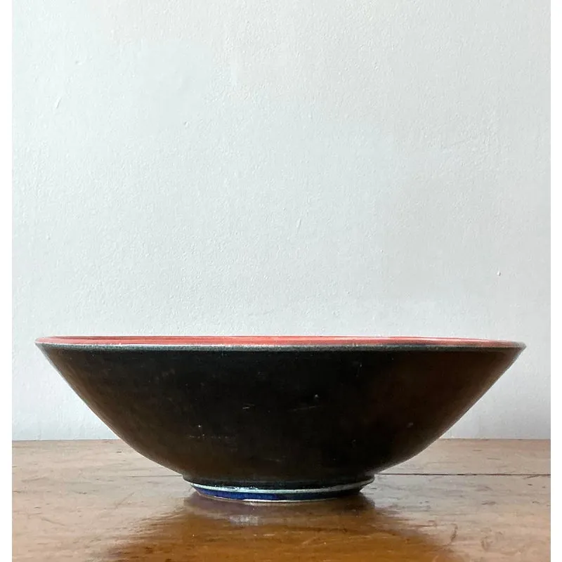 Vintage Boho Hand Painted Ceramic Bowl — additional photo 4