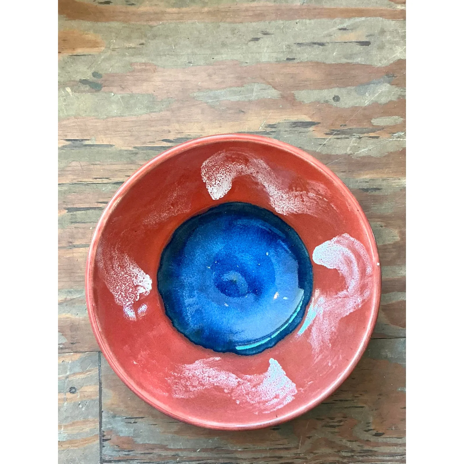 Vintage Boho Hand Painted Ceramic Bowl — additional photo 2