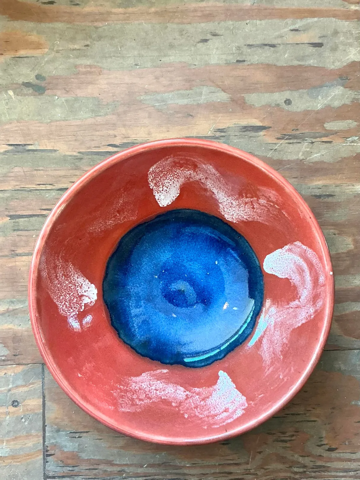 Vintage Boho Hand Painted Ceramic Bowl — additional photo 1