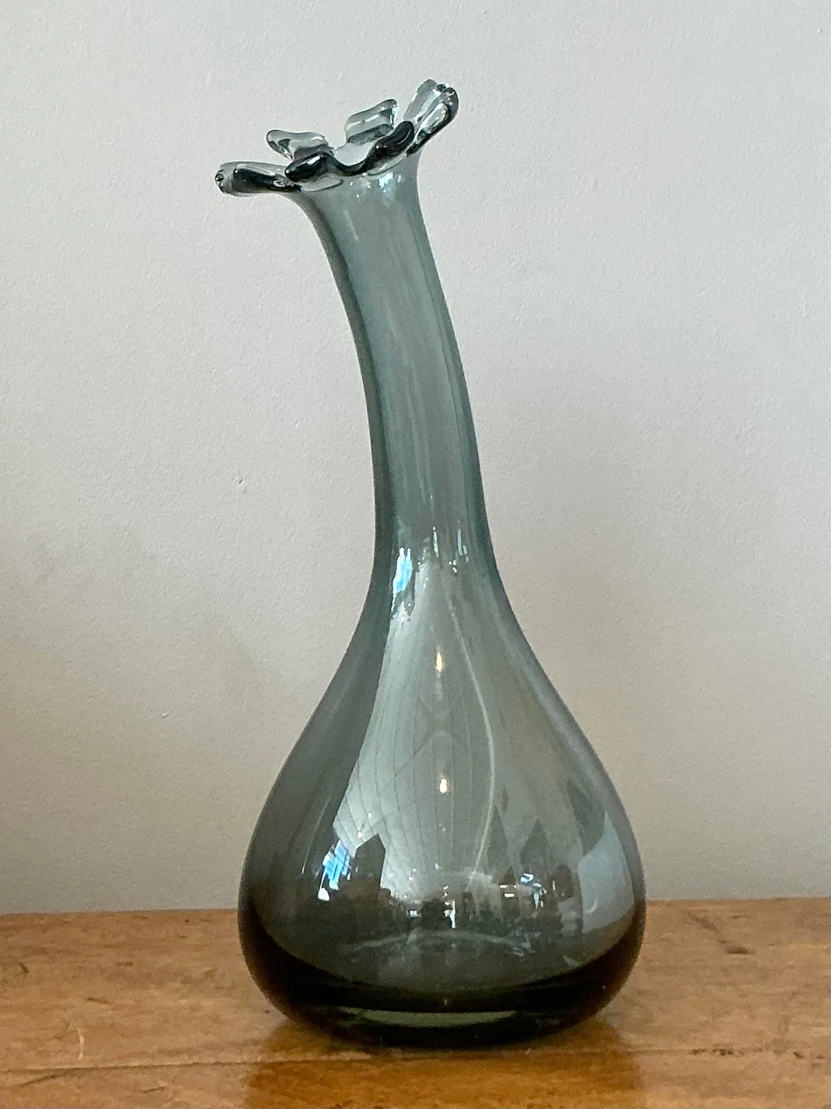Vintage Boho Blown Glass Vase — additional photo 2