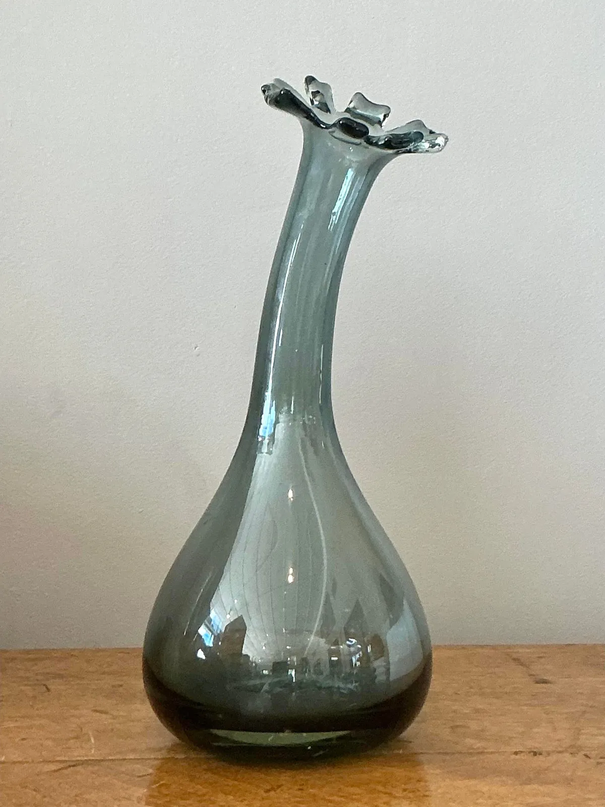 Vintage Boho Blown Glass Vase — additional photo 3