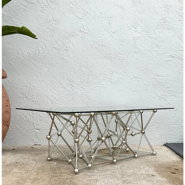 Vintage Boho Interlocking Molecule Coffee Table — additional photo 6