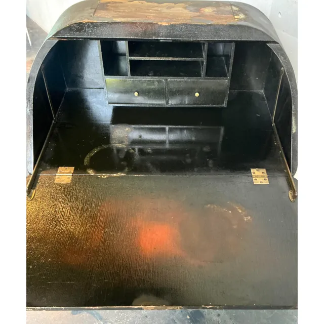 Vintage Boho Patinated Drop Front Desk — additional photo 7