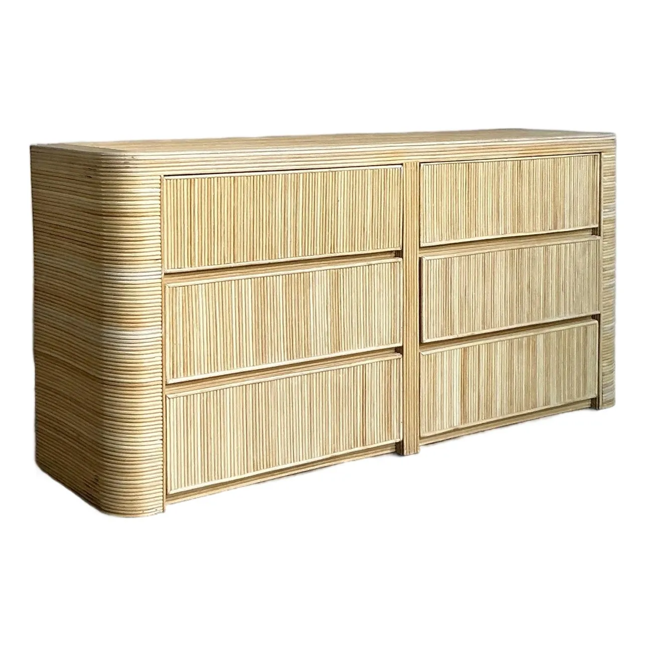 Vintage Coastal Reed Six Drawer Dresser — additional photo 1
