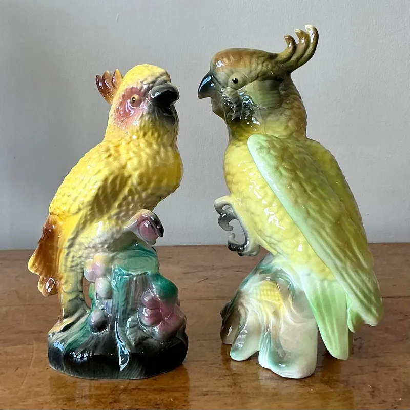 Vintage Regency Glazed Ceramic Birds - Set of 2 — additional photo 4